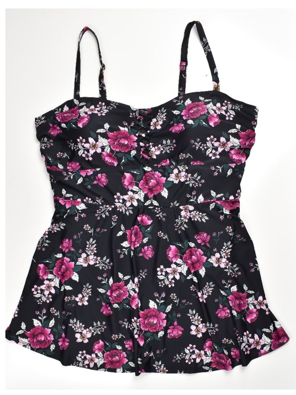 Torrid A-Line Floral Swim Dress Swimsuit - 4